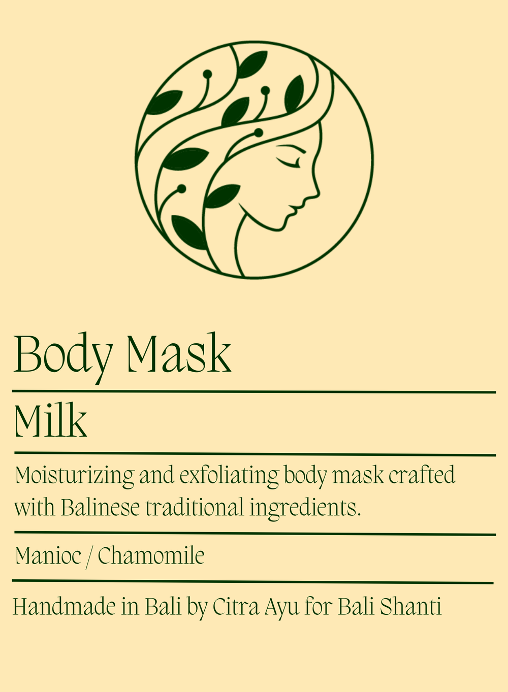 Handmade Balinese Body Mask (Non-Vegan)